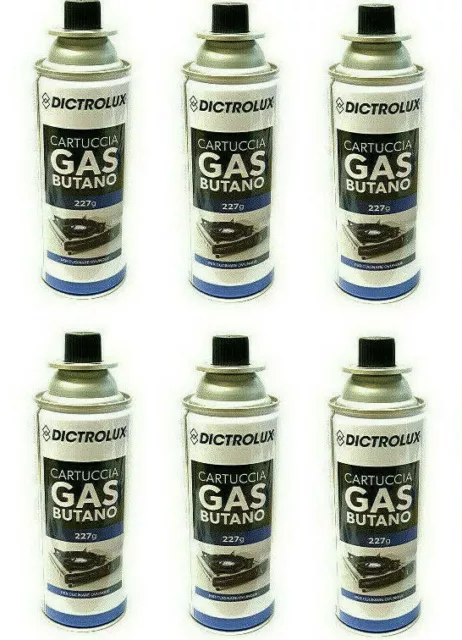 6x Gaskartuschen 227g Butan Campinggas Camping für Gas Brenner Kocher DICTROLUX