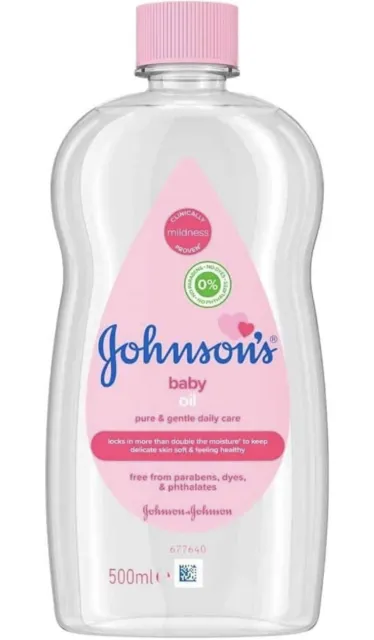 JOHNSON’S 500ml Baby Oil - Pure and Gentle, Moisture, Delicate - FREE NEXT DAY✅