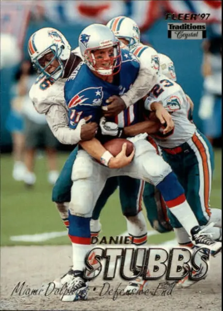 1997 Fleer Crystal Silver Miami Dolphins Football Card #236 Daniel Stubbs