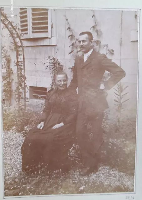 Photo ancienne snapshot 1894  H. Jeandel Lorraine Nancy Mr et Mme Farnier