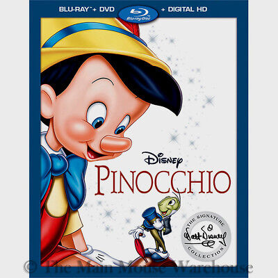 Disney Animated Masterpiece Marionette Boy Pinocchio Blu-ray DVD & Digital Copy
