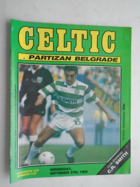 Celtic v Partizan Belgrade 1989/90 Cup Winners Cup