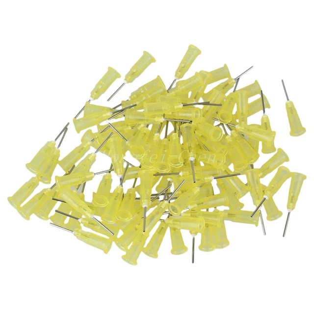 100x 20Ga Yellow Industrial Dispensing Blunt Needle for Digital Cameras
