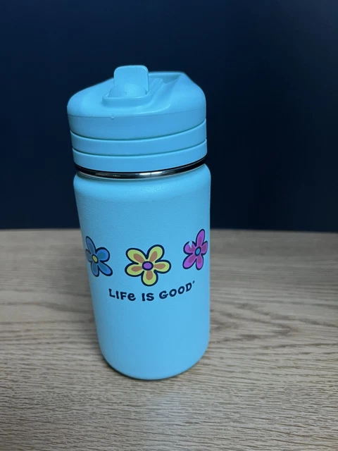 Gourde Enfant Life Is Good 14 Oz Acier Inoxydable - Rose Paille - Bubblegum