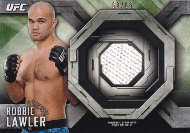 Topps 2014 Ufc Knockout Robbie Lawler #Fm-Rl 60/88 Green Fight Mat Relic Card