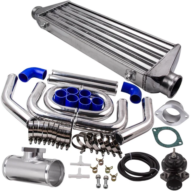 Universal Aluminum Front Intercooler 2.5" Inlet / Outlet & 2.5" Pipe Hose Kit Universal Aluminum Front Intercooler 2.5" Inlet / Outlet & 2.5" Pipe Hose Kit