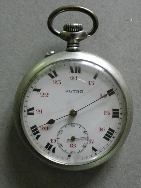 Montre à Gousset Ancienne - Chronomètre Argentan Mécanique, Vintage Années 1900, À Réviser