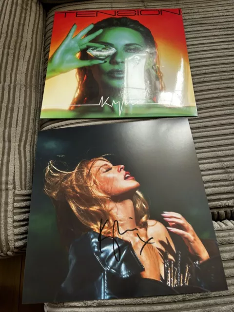 Kylie Tension Black Vinyl LP With Exclusive Hand Signed Art Print 12 X 12” Rare