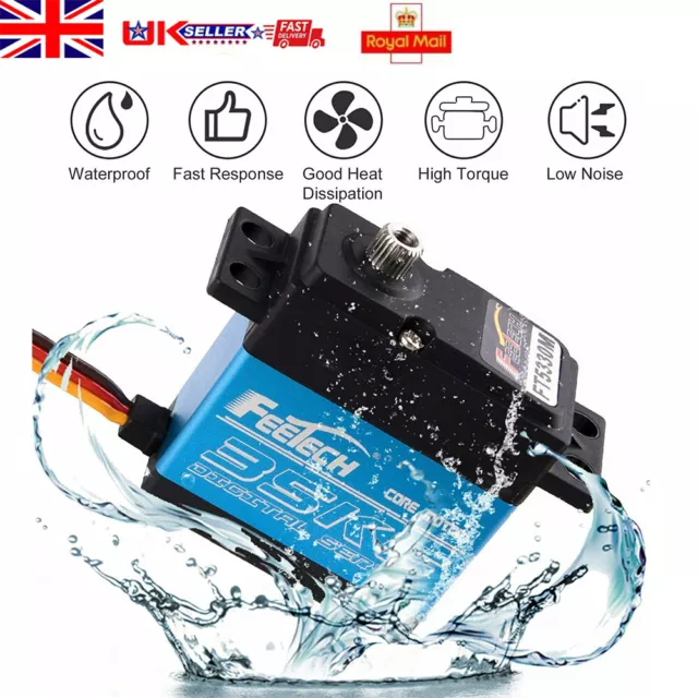 35KG Waterproof High Torque Digital Servo Full Metal Gear 25T Servo Arm for RC