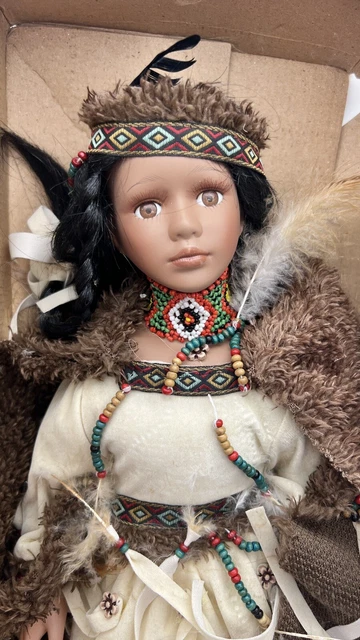 Heritag signature Collection Porcelain Native Indian Doll