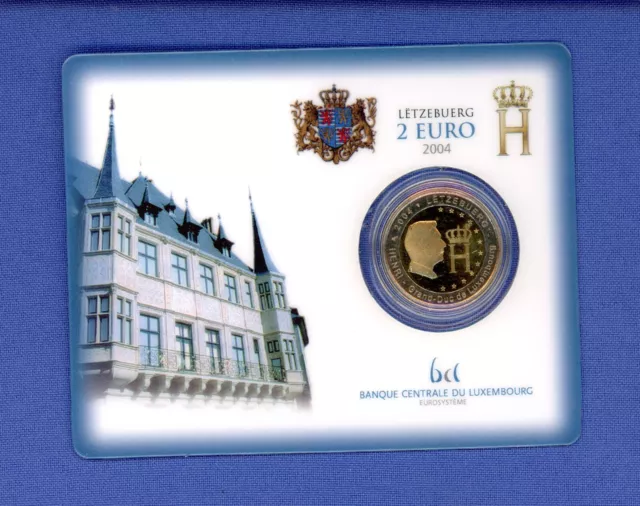 Luxemburg  2 Euro 2004 Monogramm  Mzz siehe Bilder  im Blister ST / BU