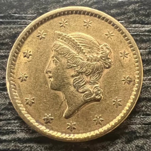 1851 Liberty Head $1 One Dollar US Gold Coin *See Description*