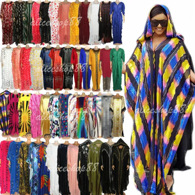 African Women Oversize Maxi Dress Dubai Abaya Muslim Kaftan Dashiki Caftan Robe
