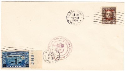 Panama CANAL ZONE-POSTAGE DUE-Sc#J22-BALBOA HEIGHTS JAN/5/1931 