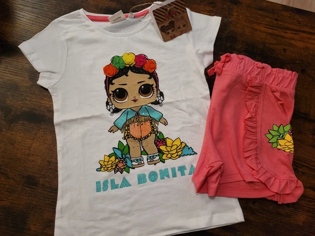 BNWT Girls LOL Top & Shorts Outfit Set Age 7 Years