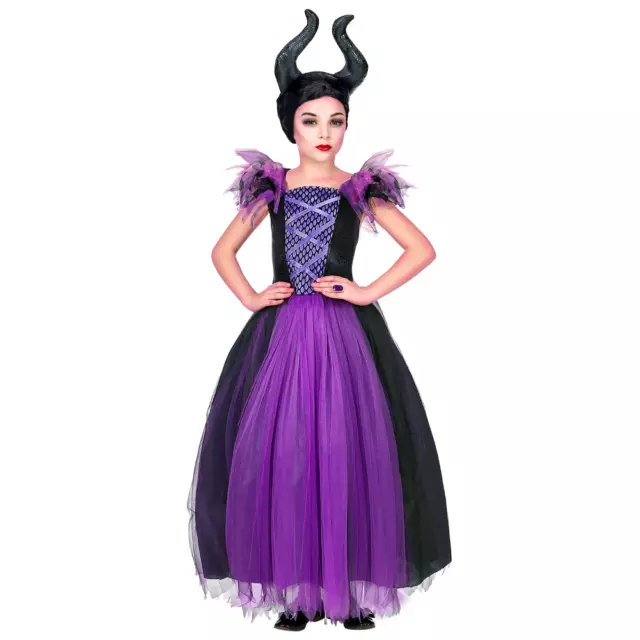 Costume Vestito Abito Travestimento Carnevale Halloween Cosplay Bambina Malefica