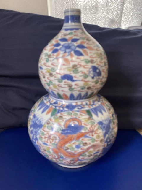中国大明萬歷年製五彩龍紋葫芦瓶サイズ約高さ30CM径20CM $2,103.60