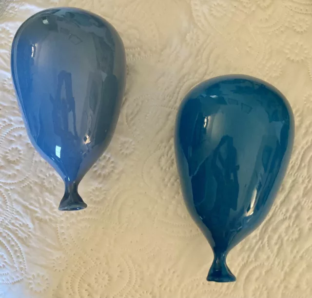 Hard to Find Ceramic Balloons (2) Wall Hanging Art Children's Room Decorations 