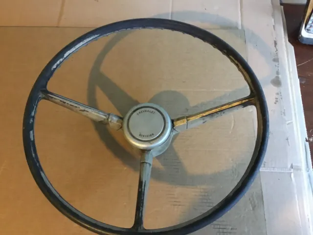 1967-68 Chevy GMC Truck Steering Wheel+Horn Cover OEM Used