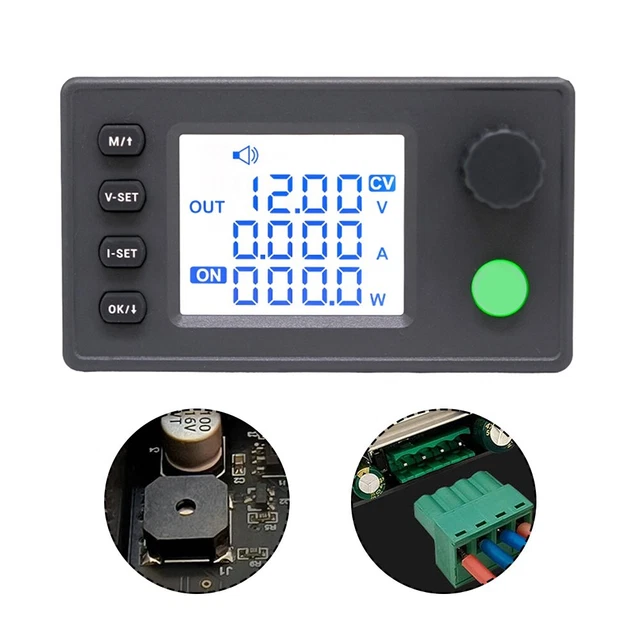 Module Abaisseur DC 1400W 22A CNC - Convertisseur Buck 6-75V Vers 0-65V Tension & Courant Constant Réglable Avec Écran LCD 1.8"