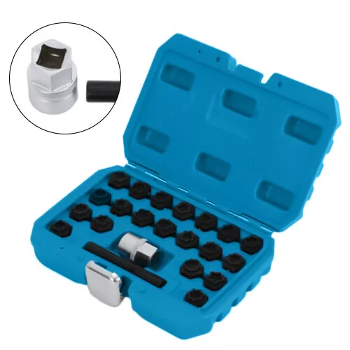 For AUDI Wheel Anti-Theft Locking Key Rim Lug Nut Master Lock Removal Tool Set