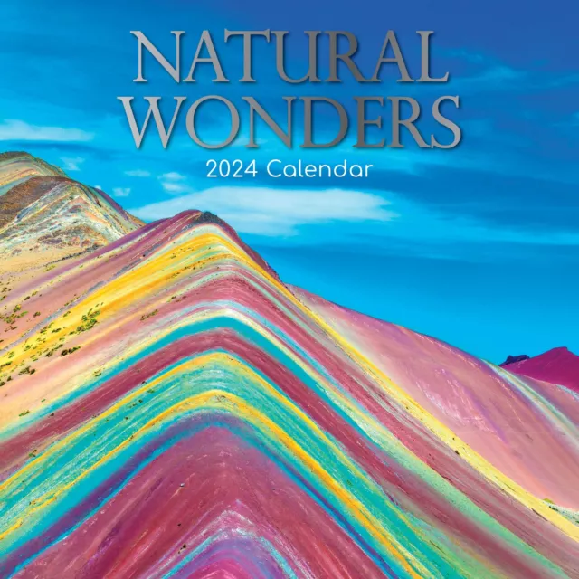 NATURAL WONDERS 2025 Square Wall Calendar 16 Months Planner Xmas New