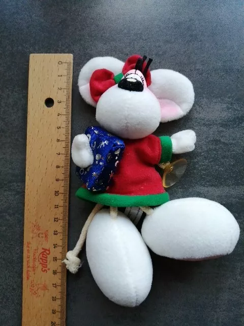Diddlina Maus mit Geschenk ca. 15 cm und Saugnapf Vintage, Top Zustand