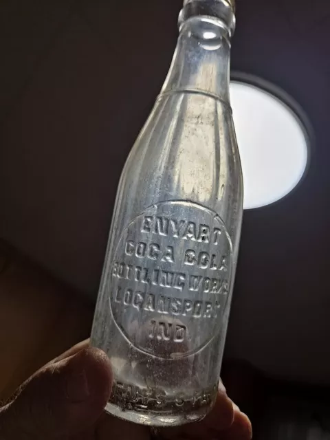 Enyart Coca Cola Bottling Works Logansport Indiana Clear Umbrella Bottle