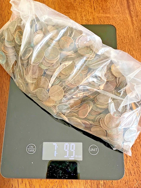 7+ Pounds - Wheat Cents 1000+ coins. Corroded Cleaned Problem Coins NO RETURNS!
