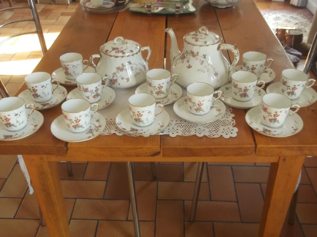 SERVICE A CAFE Ancien Porcelaine EUR 60,00 - PicClick FR