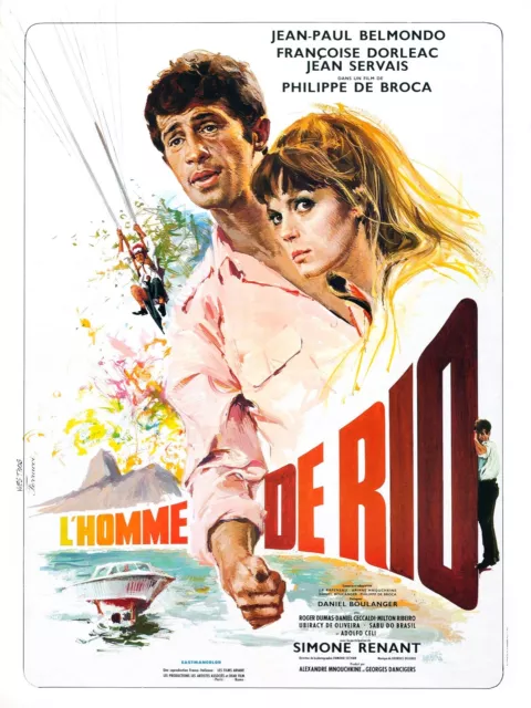 L'homme De Rio, Belmondo, Repro Affiche Cinema Vintage (60X80) Hq