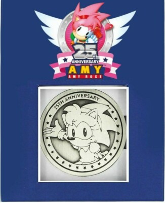 2. Amy Rose Color ™ BLISTER Moneta ARGENTO 1 OZ AG Niue 2022 Sonic the Hedgehog 