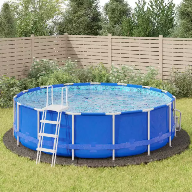 Telo Sotto Piscina Grigio Chiaro Ø550 Cm Geotessile Poliestere Vidaxl