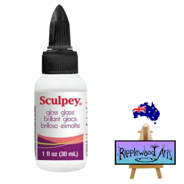 Sculpey Gloss Glaze 30ml - For Use on Oven Bake Polymer Clay - Top Coat