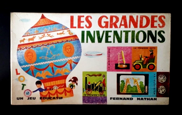 Jeu De Société Ancien "Les Grandes Inventions" - Boîte Complète - Occasion Bon état