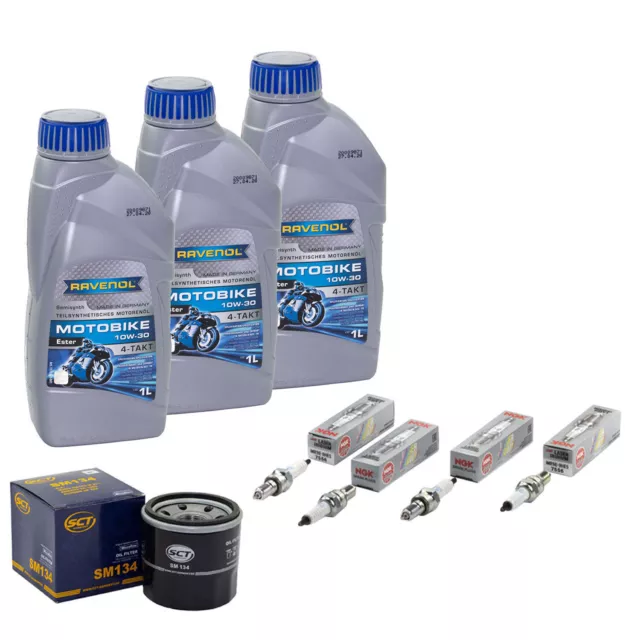 Aceite 3L Inspección para Honda CBR 1000RR SC59 2008-16 Kit Bujías Filtro de