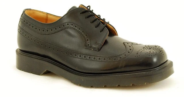 Chaussures Solovair NPS Fabriquées En Angleterre - 4 œillets, Cuir Graissé, Taille UK 12 (EU 47), Marron