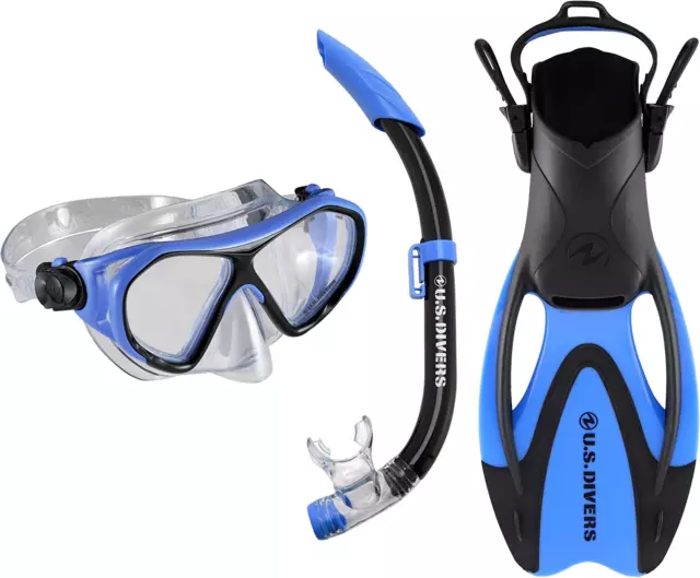 US Divers Dorado 2 JNR Snorkel snorkelling Set  Blue Youth Size L  (4-7)