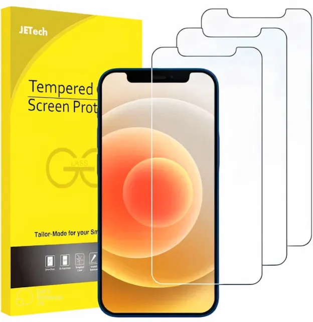 JETECH SCREEN PROTECTOR for iPhone 12/12 Pro 6.1-Inch, Tempered Glass Film,  2-Pa $12.74 - PicClick AU