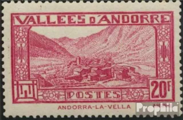 Briefmarken Andorra - Französische Post 1932 Mi 47a postfrisch