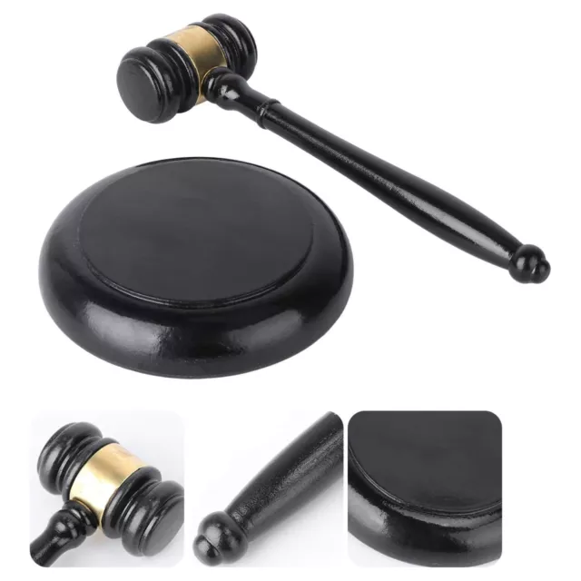 Wooden Gavel Handcrafted Sound Block for Lawyer Judge Auction Tool