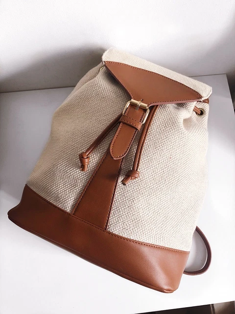 Sac bandoulière/sac à dos en lin JustFab