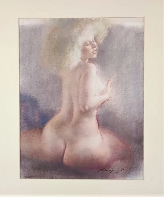 Precioso pastel de ARTUR ALDOMÀ PUIG (Reus 1935), firmado y fechado el año 1975.