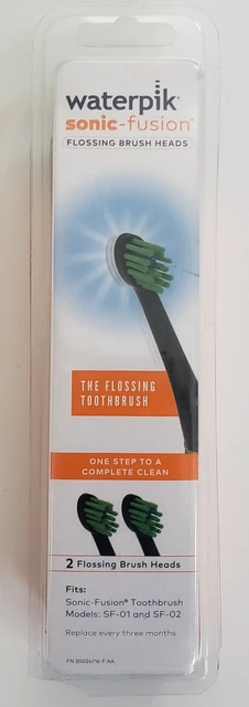 Cabezales de cepillo de hilo dental de repuesto Waterpik Sonic-Fusion cerdas verdes negras