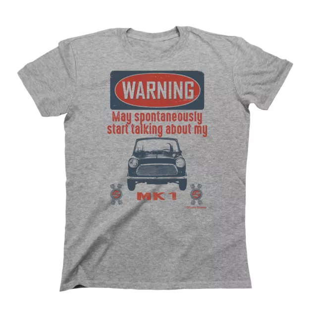 WARNING May Spontaneously Talk About Mini Cooper Mens Organic Cotton T-Shirt Car
