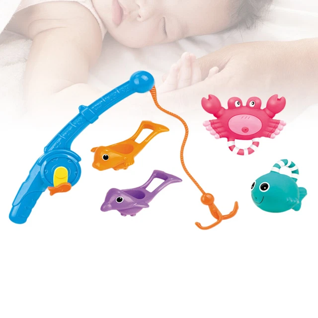 5 pz gioco di pesce bambino bagno magnetico pesca bagno estate giocattolo ad acqua