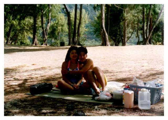 1990s Shy Korean Girl Cute Lesbian Int Vintage Snapshot Photo California