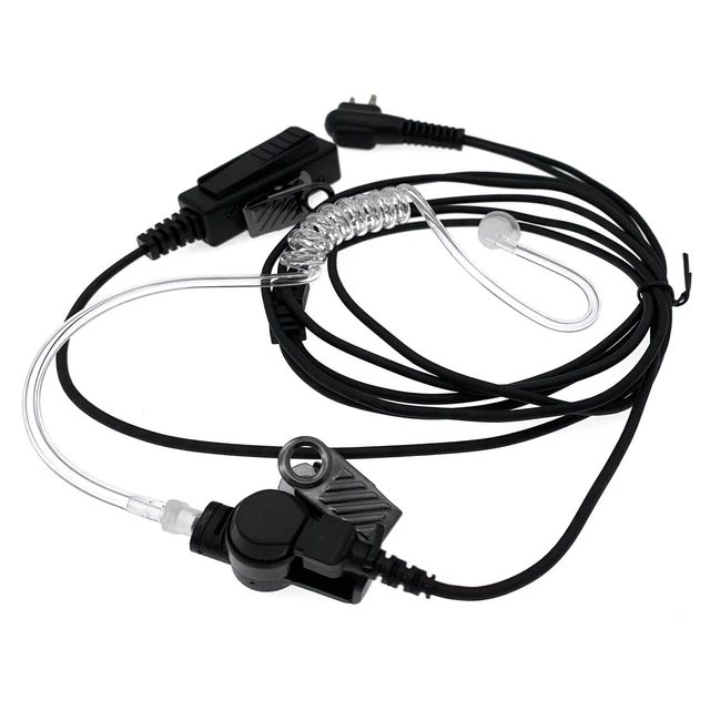 2Pin Hands Free Earpiece Push-to-talk Mic for Motorola Radio Devices