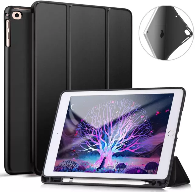 Funda Tablet Para Apple New Ipad 9.7" 2017 5ª Generacion Negra Soporte Lapiz 2