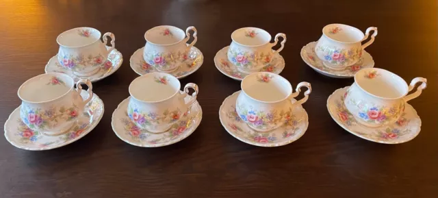 Royal Albert Floral Colleen 8 tea cups+saucers.British Bone China.Afternoon tea